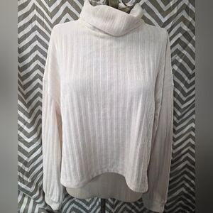 Altar'd State Cream Cowl Neck Cropped Sweater